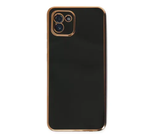 Samsung Galaxy A03 Kılıf Volet Silikon - Siyah