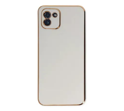 Samsung Galaxy A03 Kılıf Volet Silikon - Beyaz