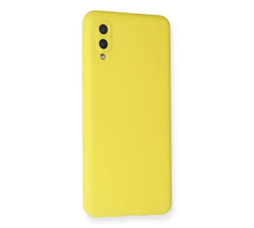 Samsung Galaxy A02 Kılıf Nano içi Kadife Silikon - Sarı