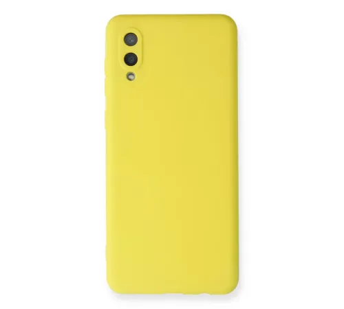 Samsung Galaxy A02 Kılıf Nano içi Kadife Silikon - Sarı