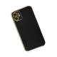 Apple iPhone 12 Kılıf Volet Silikon - Siyah