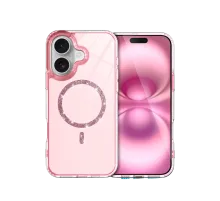 Apple iPhone 16 Live Diamond Magsafe Kapak - Pembe