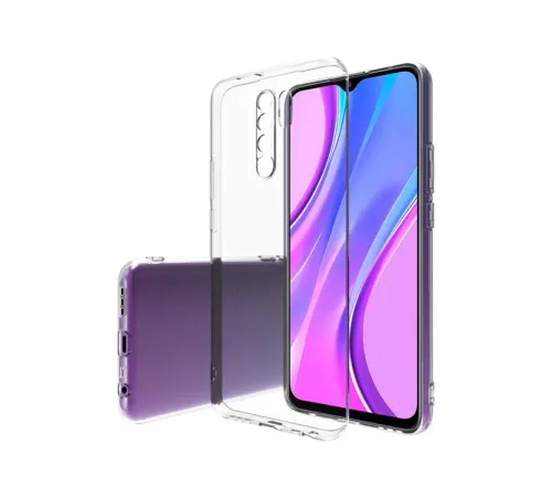Xiaomi Redmi 9 Kılıf Lüx Şeffaf Silikon - Şeffaf
