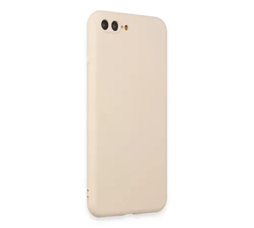 Apple iPhone 7 Plus Kılıf First Silikon - Krem