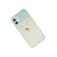 Apple iPhone 12 Kılıf Palm Buzlu Kamera Sürgülü Silikon - Turkuaz