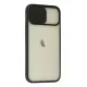 Apple iPhone 12 Kılıf Palm Buzlu Kamera Sürgülü Silikon - Siyah