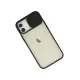 Apple iPhone 12 Kılıf Palm Buzlu Kamera Sürgülü Silikon - Siyah