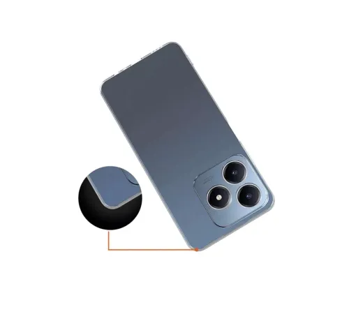 Realme C61 Kılıf Lüx Şeffaf Silikon