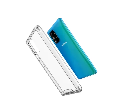 Samsung Galaxy A91 / S10 Lite Kılıf Lüx Şeffaf Silikon