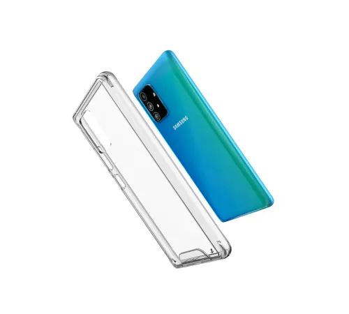 Samsung Galaxy A91 / S10 Lite Kılıf Lüx Şeffaf Silikon