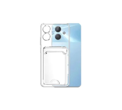 Realme Note 60 Kılıf Kart Şeffaf Silikon - Şeffaf