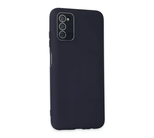 Samsung Galaxy A03S Kılıf Lansman Glass Kapak - Lacivert