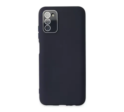 Samsung Galaxy A03S Kılıf Lansman Glass Kapak - Lacivert