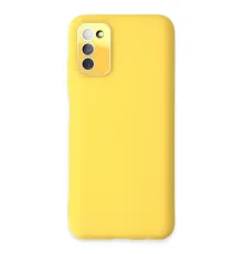 Samsung Galaxy A03S Kılıf Lansman Glass Kapak - Sarı