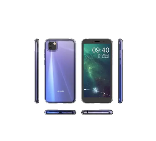 Huawei Y5P Kılıf Lüx Şeffaf Silikon - Şeffaf