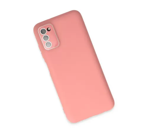 Samsung Galaxy A03S Kılıf Lansman Glass Kapak - Pembe