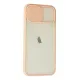 Apple iPhone 12 Kılıf Palm Buzlu Kamera Sürgülü Silikon - Pembe