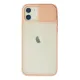 Apple iPhone 12 Kılıf Palm Buzlu Kamera Sürgülü Silikon - Pembe