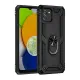 Samsung Galaxy A03 Kılıf Sofya Yüzüklü Silikon Kapak - Siyah