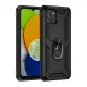 Samsung Galaxy A03 Kılıf Sofya Yüzüklü Silikon Kapak - Siyah