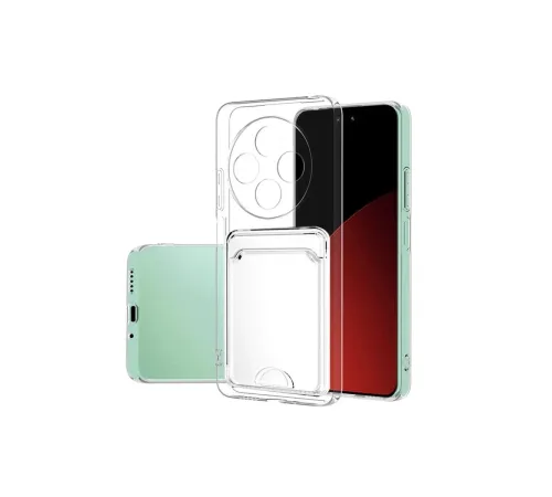 Xiaomi Redmi 14C Kılıf Kart Şeffaf Silikon - Şeffaf