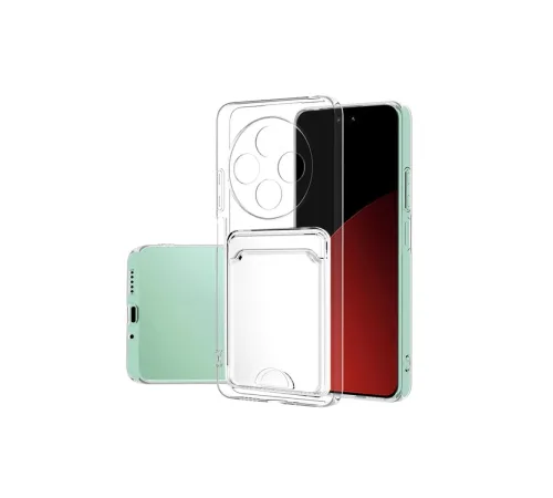 Xiaomi Redmi 14C Kılıf Kart Şeffaf Silikon - Şeffaf