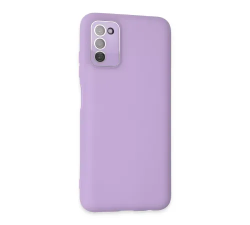 Samsung Galaxy A03S Kılıf Lansman Glass Kapak - Lila