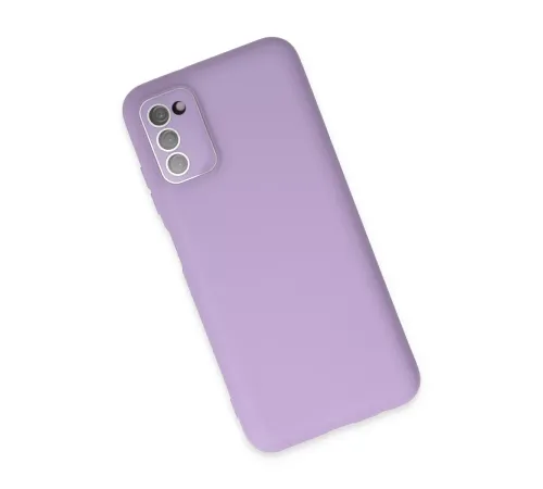 Samsung Galaxy A03S Kılıf Lansman Glass Kapak - Lila