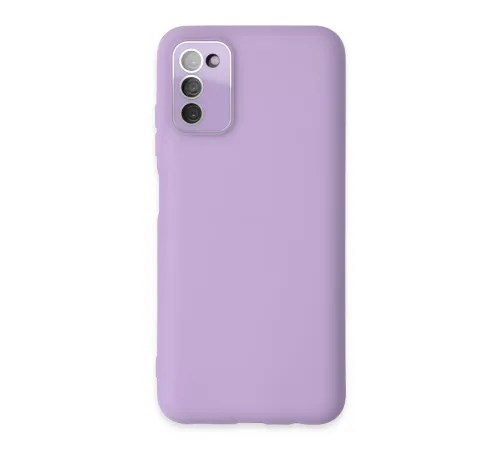 Samsung Galaxy A03S Kılıf Lansman Glass Kapak - Lila