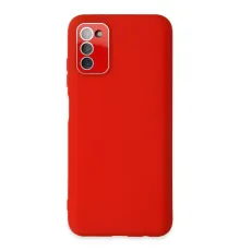 Samsung Galaxy A03S Kılıf Lansman Glass Kapak - Kırmızı