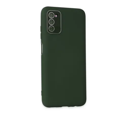 Samsung Galaxy A03S Kılıf Lansman Glass Kapak - Koyu Yeşil
