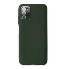 Samsung Galaxy A03S Kılıf Lansman Glass Kapak - Koyu Yeşil