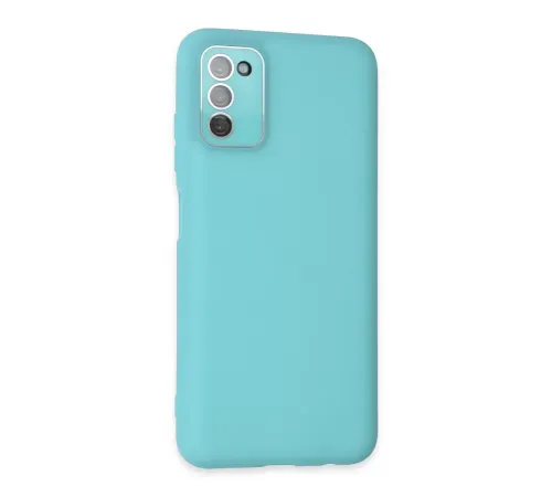 Samsung Galaxy A03S Kılıf Lansman Glass Kapak - Turkuaz
