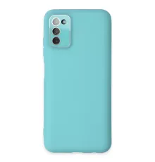 Samsung Galaxy A03S Kılıf Lansman Glass Kapak - Turkuaz