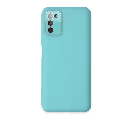Samsung Galaxy A03S Kılıf Lansman Glass Kapak - Turkuaz