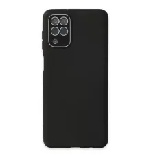 Samsung Galaxy A22 Kılıf Lansman Glass Kapak - Siyah