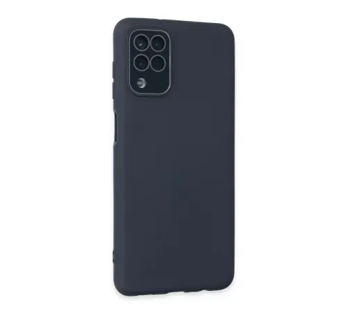 Samsung Galaxy A22 Kılıf Lansman Glass Kapak - Lacivert