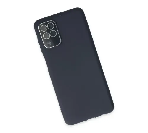 Samsung Galaxy A22 Kılıf Lansman Glass Kapak - Lacivert