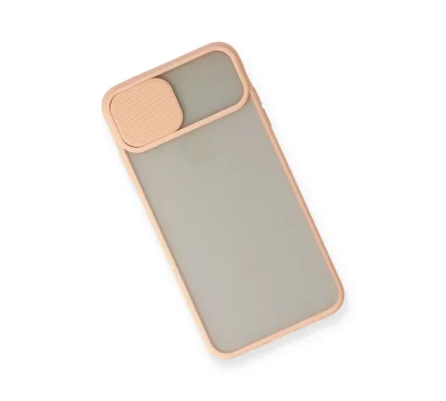 Apple iPhone XS Max Kılıf Palm Buzlu Kamera Sürgülü Silikon - Pembe