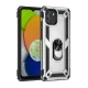 Samsung Galaxy A03 Kılıf Sofya Yüzüklü Silikon Kapak - Gümüş