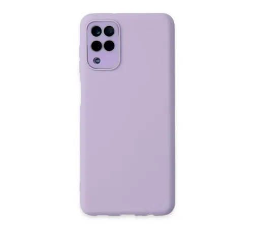 Samsung Galaxy A22 Kılıf Lansman Glass Kapak - Lila