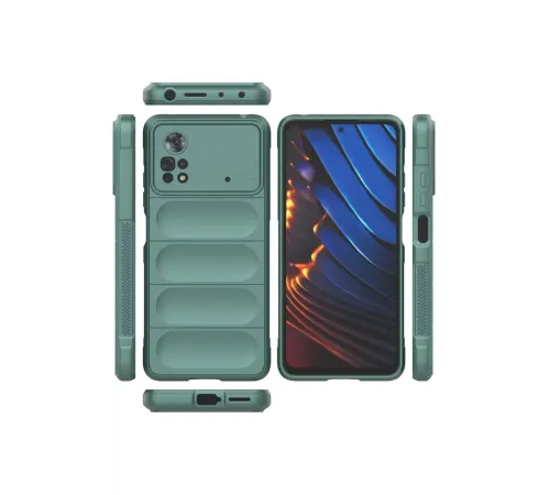 Xiaomi Poco X4 Pro 5G Kılıf Optimum Silikon - Koyu Yeşil