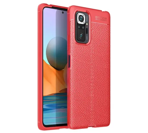 Xiaomi Redmi Note 10 Pro Kılıf Auto Focus Kapak - Kırmızı