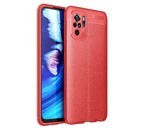 Xiaomi Redmi Note 10 Kılıf Auto Focus Kapak - Kırmızı