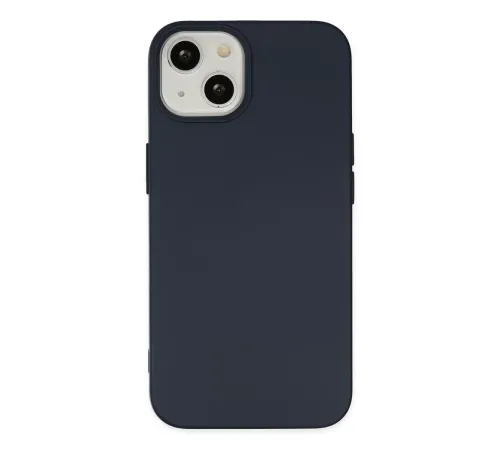 Apple iPhone 14 Kılıf Nano içi Kadife Silikon - Lacivert