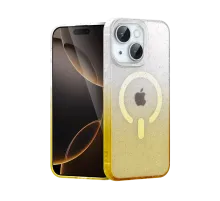 Apple iPhone 15 Plus Pummel Shiny Magsafe Kapak - Gold