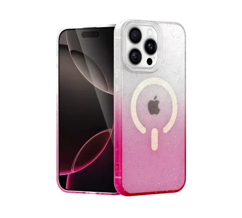 Apple iPhone 15 Pro Pummel Shiny Magsafe Kapak - Pembe