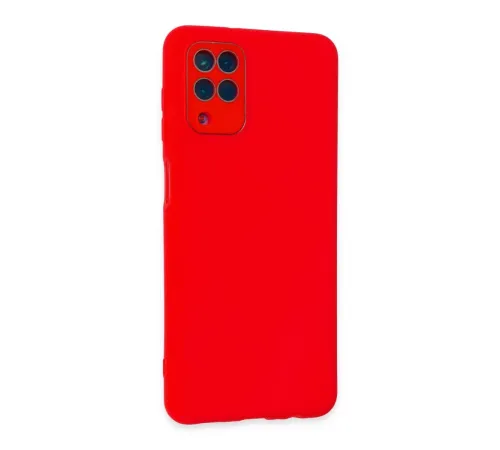 Samsung Galaxy A22 Kılıf Lansman Glass Kapak - Kırmızı