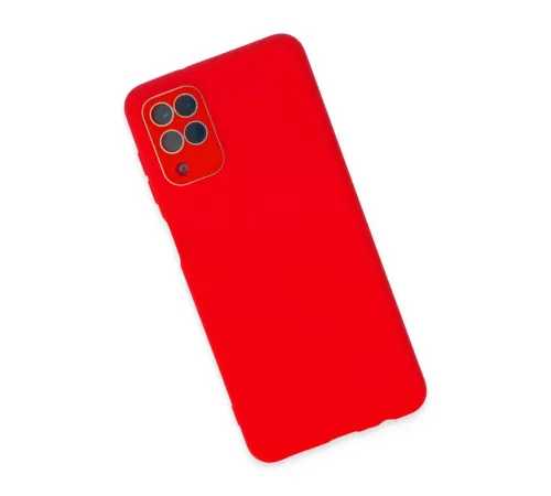 Samsung Galaxy A22 Kılıf Lansman Glass Kapak - Kırmızı