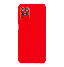 Samsung Galaxy A22 Kılıf Lansman Glass Kapak - Kırmızı